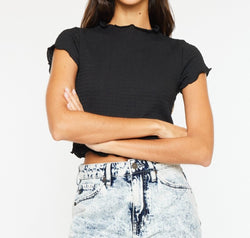 Kancan Full Size Distressed High Waist Denim Shorts