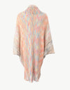 Multicolored Fringe Trim Poncho