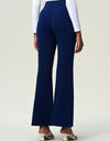 High Waist Flare Leg Pants with Pockets