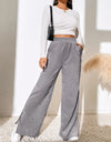 Slit Pocketed High Waist Wide Leg Pants