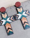 Cross Drop Earrings