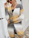 Full Size Gradient Open Front Cardigan