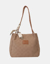 Braided Strap Polyester Tote Bag