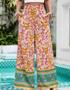 Printed High Waist Wide Leg Pants