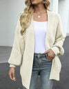 Drop Shoulder Balloon Sleeve Cardigan