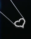 1 Carat Moissanite Heart Pendant Chain-Link Necklace