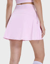 Pocketed Elastic Waist Active Skirt