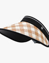 Plaid Natural Grass Adjustable Sun Hat