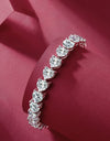 24 Carat Moissanite 925 Sterling Silver Heart Bracelet