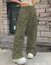 Drawstring Waist Pants with Pockets