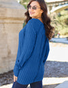 Basic Bae Full Size Ribbed Round Neck Long Sleeve Knit Top