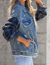 Raw Hem Distressed Denim Jacket