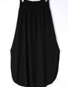 Smocked Waist Slit Maxi Skirt