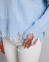 Lip Fringe Round Neck Sweater