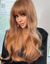 Full Machine Long Wave Synthetic Wigs 24''