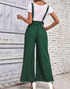 Tie Belt Wide Leg Overalls