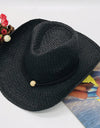 Tied Adjustable Lala Grass Woven Hat