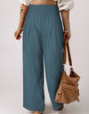 Smocked High Waist Wide Leg Pants