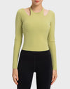 Halter Neck Long Sleeve Sporty Top