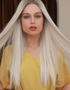 13*2" Lace Front Wigs Synthetic Long Straight 26" Heat Safe 150% Density