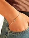 Lotus Shape 18K Gold-Plated Bead Bracelet