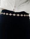Rhinestone Decor Zinc Alloy Belt
