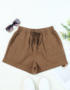 Drawstring Elastic Waist Pocket Shorts