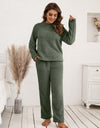 Ivy Lane Teddy Long Sleeve Top and Pants Lounge Set