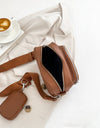 PU Leather Adjustable Strap Crossbody Bag