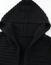 Open Front Longline Hooded Cardigan