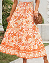 Floral Smocked Tiered Maxi Skirt