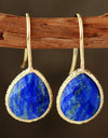 Handmade Natural Stone Teardrop Earrings