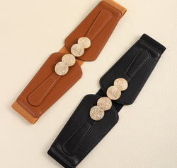 Alloy Buckle Elastic Belt