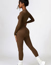 Half Zip Long Sleeve Active Jumpsuit