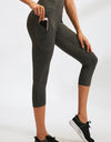 Slim Fit Wide Waistband Active Leggings with Pockets