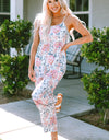 Floral Spaghetti Strap Scoop Neck Jumpsuit