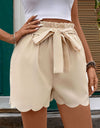 Frill Tied Shorts with Pockets