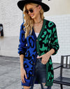 Leopard Button Down Longline Cardigan
