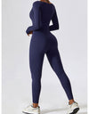 Square Neck Long Sleeve Sports Jumpsuit