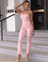 Sweetheart Neck Sleeveless Jumpsuit