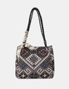 Braided Strap Polyester Tote Bag