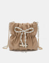 Nicole Lee USA Pearl Bow Chain Strap Purse