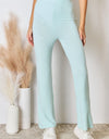 RISEN Full Size High Waist Ultra Soft Knit Flare Pants