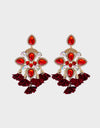 Flower Shape Rhinestone Alloy Dangle Earrings