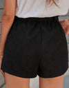 Paperbag Waist Belted Pocket Shorts