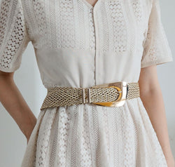 Irregular Buckle Braid Belt