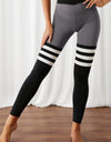 Color Block Elastic Waistband Active Leggings