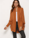 Open Front Batwing Sleeve Cardigan