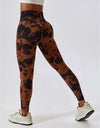 Tie Dye Wide Waistband Active Leggings