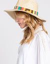 Fame Contrast Wide Brim Straw Hat